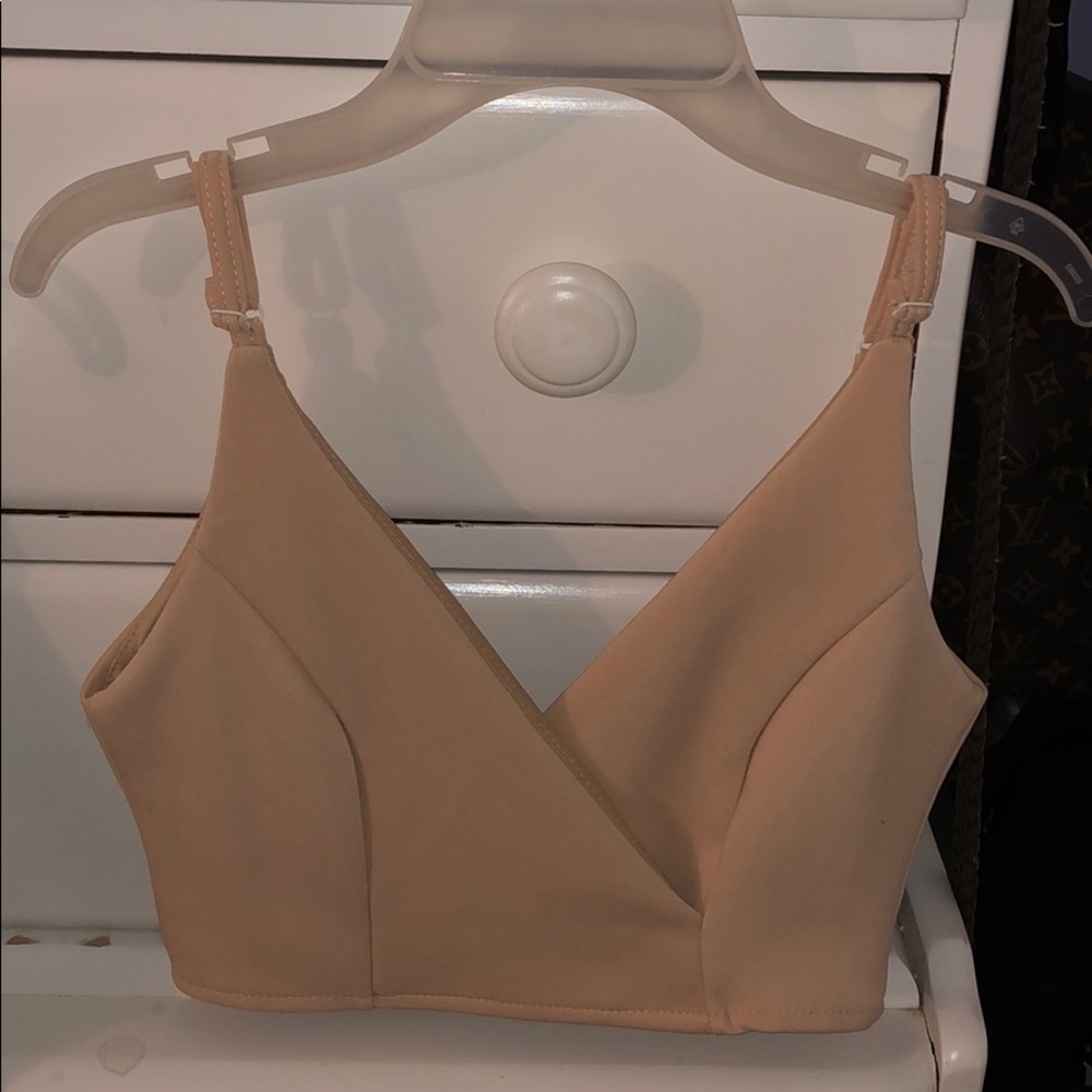 Tan SHEIN crop top